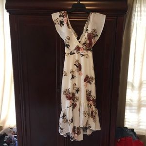 TWFS plunging neckline floral dress Medium
